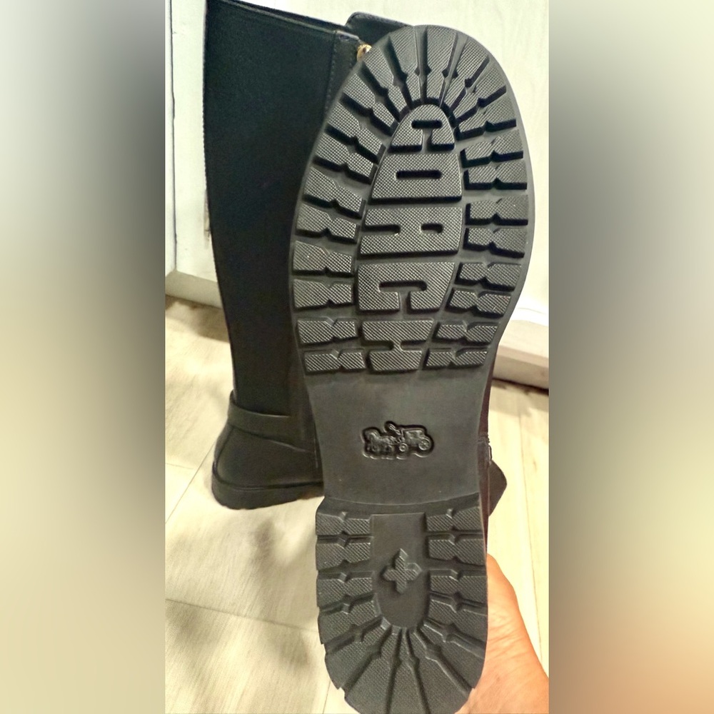 Coach Black and Gray Patterned Interior Boots - Picture 4 of 6
